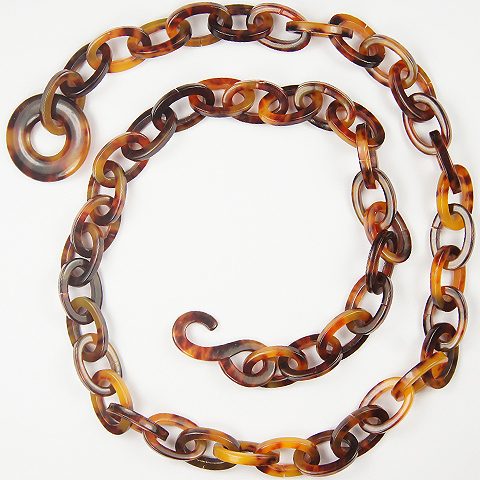 Deco Real Tortoiseshell Chain Necklace