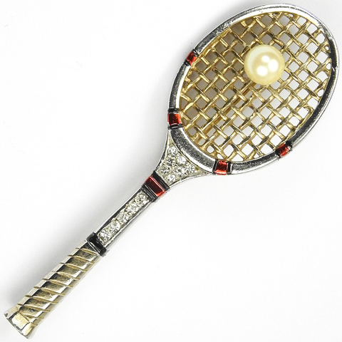 MB Boucher Tennis Racquet with Pearl Ball Pin