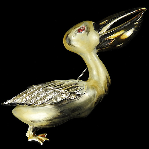 MB Boucher Metallic Enamel Pelican Pin