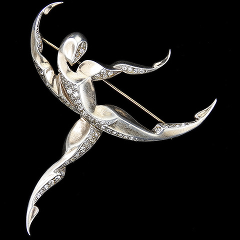 MB Boucher Sterling Leaping Male Ballet Dancer Pin