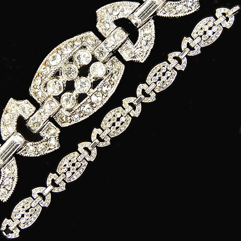 Coro Deco Pave Ds and Sixes Link Bracelet