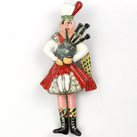 Coro 'Gene Verrecchio' Foot-Tapping Scottish Bagpiper Pin Clip