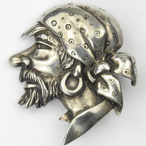 Marleen Sterling Pirate's Head Pin