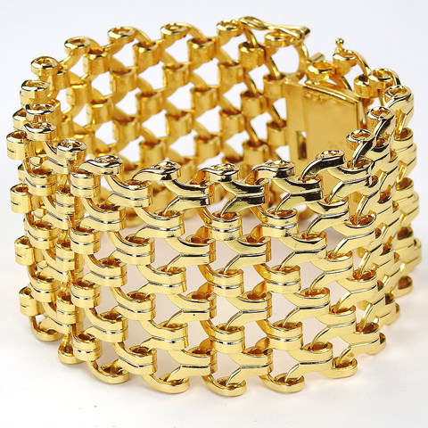 Henkel & Grosse Germany Wide Interlinked Gold Lattice Bracelet