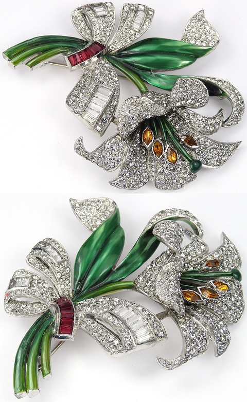 Dujay Pave Enamel and Openback Invisibly Set Rubies, Diamonds and ...