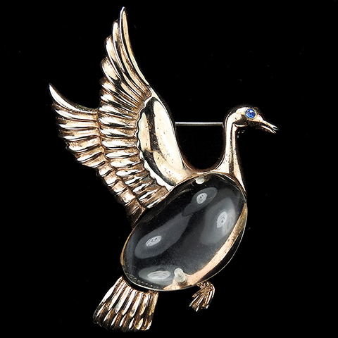 Jelly Belly Sterling Flying Goose or Swan Bird Pin