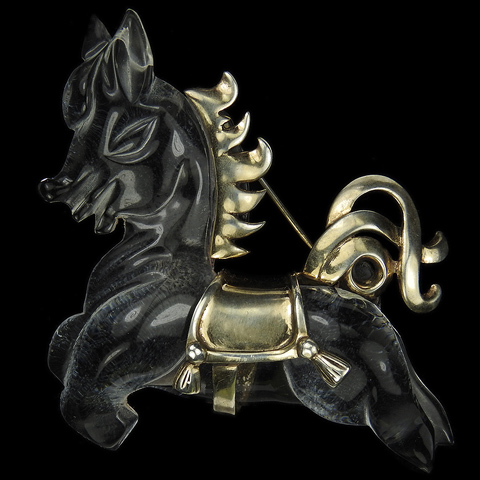 Jelly Belly Galloping Horse with Sterling Saddle, Tail, and Mane Pin