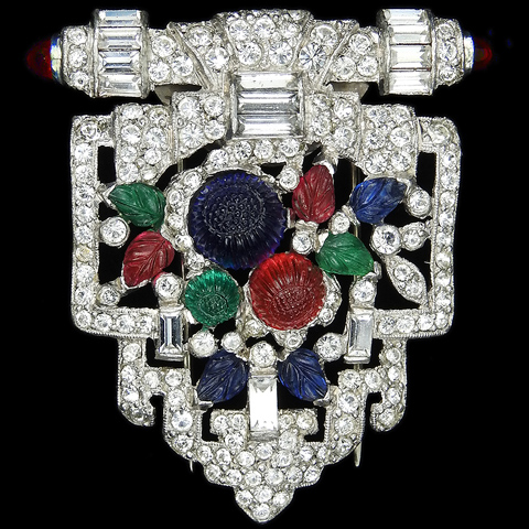 Mazer Deco Pave Baguettes and Tricolour Fruit Salads Doorknocker Pin Clip