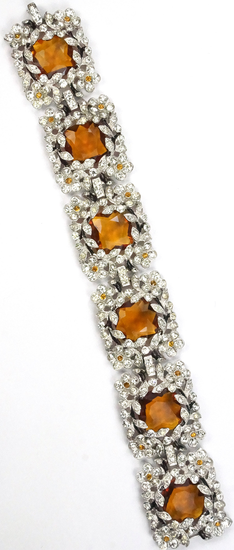 Trifari 'Alfred Philippe' Faceted Topaz with Pave Enamel and Citrine ...