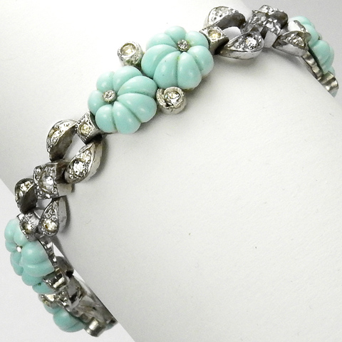 KTF Trifari 'Alfred Philippe' Turquoise Rounded Fruit Salad Flowers Bracelet