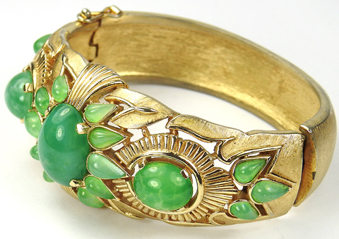 Trifari 'Alfred Philippe' 1960s Jewels of India Gold and Emerald ...