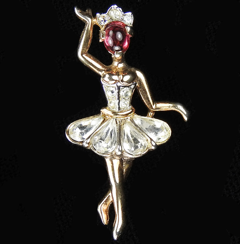 Trifari 'Alfred Philippe' 'Vicki' Miniature Ballerina Pin
